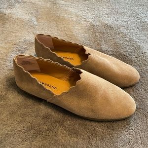 Lucky Brand Leather Slip On Flats Shoes